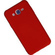 Happycase Samsung Galaxy J7 Kılıf Nano Içi Kadife  Silikon - Kırmızı