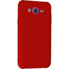 Happycase Samsung Galaxy J7 Kılıf Nano Içi Kadife  Silikon - Kırmızı