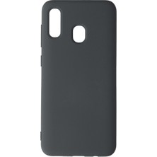 Happycase Samsung Galaxy A30 Kılıf Nano Içi Kadife  Silikon - Gri