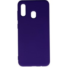 Happycase Samsung Galaxy A30 Kılıf Nano Içi Kadife  Silikon - Mor