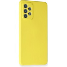 Happycase Samsung Galaxy A72 Kılıf Nano Içi Kadife  Silikon - Sarı