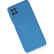 Happycase Samsung Galaxy M12 Kılıf Nano Içi Kadife  Silikon - Mavi