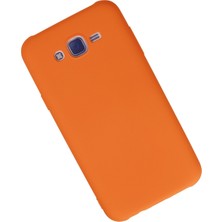 Happycase Samsung Galaxy J7 Kılıf Nano Içi Kadife  Silikon - Turuncu