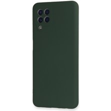 Happycase Samsung Galaxy M32 Kılıf Nano Içi Kadife  Silikon - Koyu Yeşil