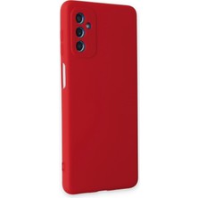 Happycase Samsung Galaxy M52 5g Kılıf Nano Içi Kadife  Silikon - Kırmızı