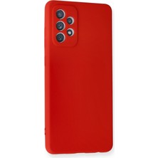 Happycase Samsung Galaxy A72 Kılıf Nano Içi Kadife  Silikon - Kırmızı