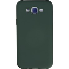 Happycase Samsung Galaxy J7 Kılıf Nano Içi Kadife  Silikon - Koyu Yeşil