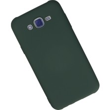 Happycase Samsung Galaxy J7 Kılıf Nano Içi Kadife  Silikon - Koyu Yeşil