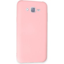 Happycase Samsung Galaxy J7 Kılıf Nano Içi Kadife  Silikon - Pudra