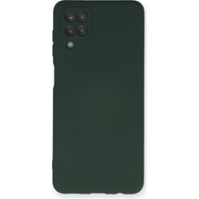 Happycase Samsung Galaxy M12 Kılıf Nano Içi Kadife  Silikon - Koyu Yeşil