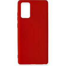 Happycase Samsung Galaxy Note 20 Kılıf Nano Içi Kadife  Silikon - Kırmızı