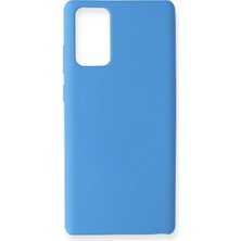 Happycase Samsung Galaxy Note 20 Kılıf Nano Içi Kadife  Silikon - Mavi