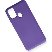 Happycase Samsung Galaxy M30S Kılıf Nano Içi Kadife  Silikon - Mor