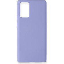 Happycase Samsung Galaxy Note 20 Kılıf Nano Içi Kadife  Silikon - Lila