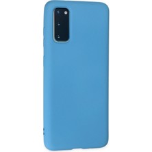 Happycase Samsung Galaxy S20 Kılıf Nano Içi Kadife  Silikon - Mavi