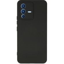 Happycase Vivo V23 5g Kılıf Nano Içi Kadife  Silikon - Siyah