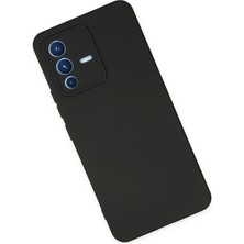 Happycase Vivo V23 5g Kılıf Nano Içi Kadife  Silikon - Siyah