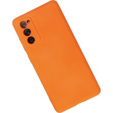 Happycase Samsung Galaxy S20 Fe Kılıf Nano Içi Kadife  Silikon - Turuncu