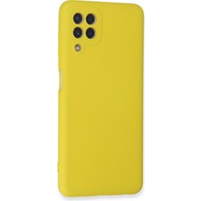 Happycase Samsung Galaxy M32 Kılıf Nano Içi Kadife  Silikon - Sarı