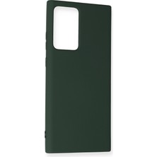 Happycase Samsung Galaxy Note 20 Ultra Kılıf Nano Içi Kadife  Silikon - Koyu Yeşil