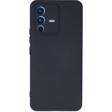 Happycase Vivo V23 5g Kılıf Nano Içi Kadife  Silikon - Lacivert