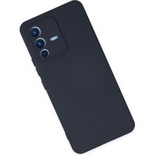 Happycase Vivo V23 5g Kılıf Nano Içi Kadife  Silikon - Lacivert