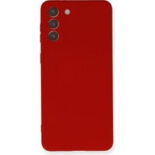 Happycase Samsung Galaxy S21 Plus Kılıf Nano Içi Kadife  Silikon - Kırmızı