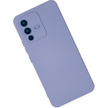 Happycase Vivo V23 5g Kılıf Nano Içi Kadife  Silikon - Lila