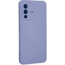 Happycase Vivo V23 5g Kılıf Nano Içi Kadife  Silikon - Lila