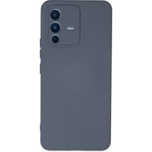 Happycase Vivo V23 5g Kılıf Nano Içi Kadife  Silikon - Gri