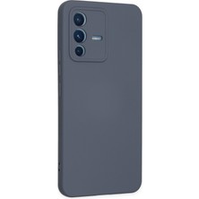 Happycase Vivo V23 5g Kılıf Nano Içi Kadife  Silikon - Gri