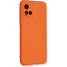 Happycase Vivo Y21 Kılıf Nano Içi Kadife  Silikon - Turuncu