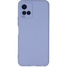 Happycase Vivo Y21S Kılıf Nano Içi Kadife  Silikon - Lila