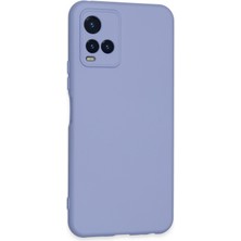 Happycase Vivo Y21S Kılıf Nano Içi Kadife  Silikon - Lila