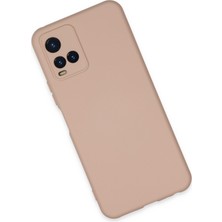 Happycase Vivo Y21S Kılıf Nano Içi Kadife  Silikon - Pudra