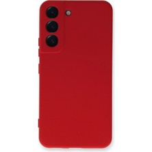 Happycase Samsung Galaxy S22 Plus Kılıf Nano Içi Kadife  Silikon - Kırmızı