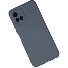 Happycase Vivo Y21S Kılıf Nano Içi Kadife  Silikon - Gri