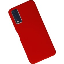 Happycase Vivo Y20 Kılıf Nano Içi Kadife  Silikon - Kırmızı