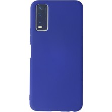 Happycase Vivo Y20 Kılıf Nano Içi Kadife  Silikon - Lacivert