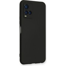 Happycase Vivo Y21S Kılıf Nano Içi Kadife  Silikon - Siyah