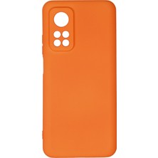 Happycase Xiaomi Mi 10T Kılıf Nano Içi Kadife  Silikon - Turuncu