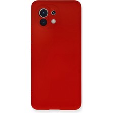 Happycase Xiaomi Mi 11 Kılıf Nano Içi Kadife  Silikon - Kırmızı