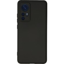 Happycase Xiaomi Mi 12 Kılıf Nano Içi Kadife  Silikon - Siyah