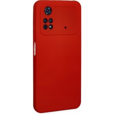 Happycase Xiaomi Poco M4 Pro 4g Kılıf Nano Içi Kadife  Silikon - Kırmızı