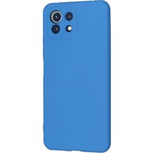 Happycase Xiaomi Mi 11 Lite Kılıf Nano Içi Kadife  Silikon - Mavi