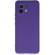 Happycase Xiaomi Mi 11 Kılıf Nano Içi Kadife  Silikon - Mor