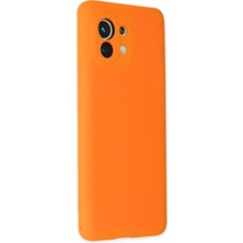 Happycase Xiaomi Mi 11 Kılıf Nano Içi Kadife  Silikon - Turuncu