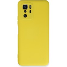 Happycase Xiaomi Poco X3 Gt Kılıf Nano Içi Kadife  Silikon - Sarı