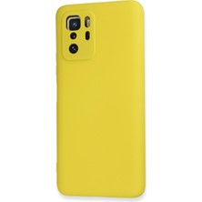 Happycase Xiaomi Poco X3 Gt Kılıf Nano Içi Kadife  Silikon - Sarı