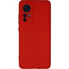 Happycase Xiaomi Mi 12 Kılıf Nano Içi Kadife  Silikon - Kırmızı